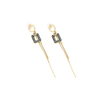 Sohi Women's Sleek Drop Earrings