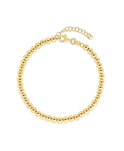 The Lovery Small Gold Ball Bead Bracelet 14K Gold