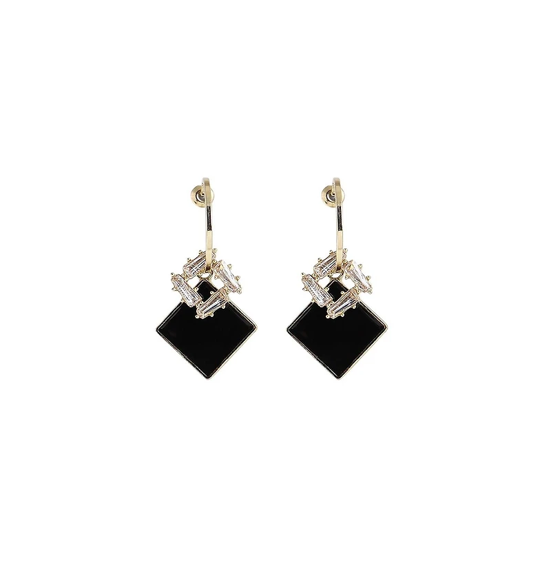 Sohi Women's Rhombus Drop Earrings