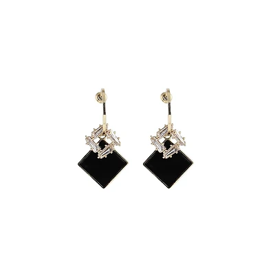 Sohi Women's Rhombus Drop Earrings