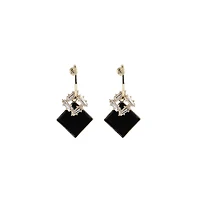 Sohi Women's Rhombus Drop Earrings