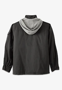 Boulder Creek Men's by KingSize 9 Pocket Twill Utility Jacket With Removable Hood