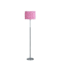 Streamdale 63"In Pink Roses In Bloom Acrylic/Metal Floor Lamp