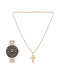 American Exchange Men's Two-Tone Alloy Watch 42mm Gift Set