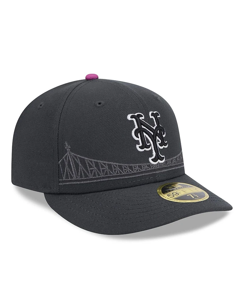 New Era Men's Graphite New York Mets 2024 City Connect Low Profile 59FIFTY Fitted Hat