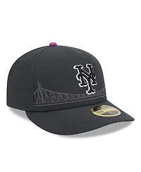 New Era Men's Graphite New York Mets 2024 City Connect Low Profile 59FIFTY Fitted Hat