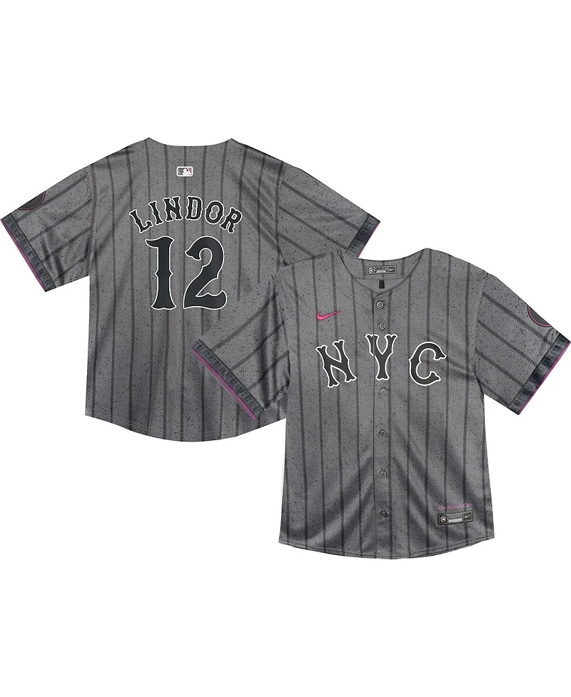 Nike Toddler Francisco Lindor Graphite New York Mets 2024 City Connect Limited Player Jersey