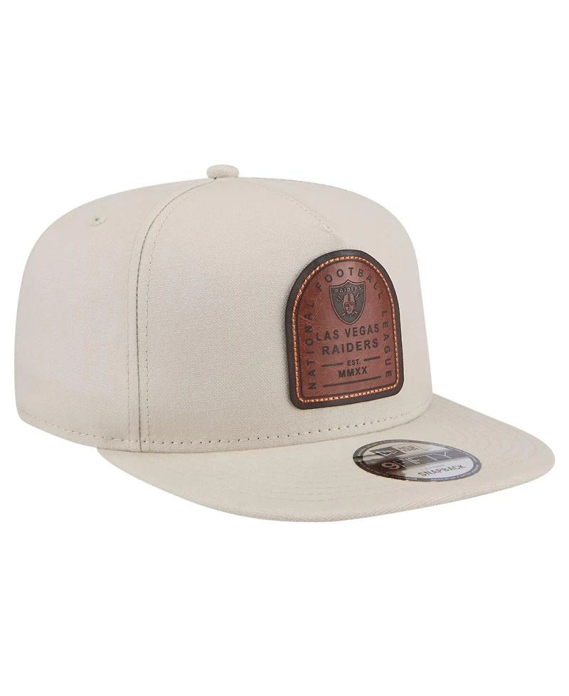 New Era Men's Stone Las Vegas Raiders Premier 9FIFTY Snapback Hat