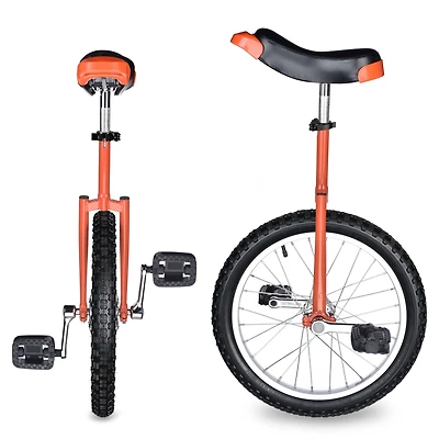 Yescom 18 In Wheel Outdoor Unicycle Skid-proof Tire Fitness Bicycle Balance Training for Adults Teenagers Kids