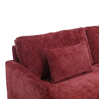 Simplie Fun Modern Chenille Fabric Loveseat, 2-Seat Upholstered Loveseat Sofa Modern Couch