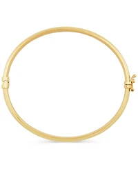 High Polished Tube Hinge Bangle Bracelet (6.5mm) in 18k Gold-Plated Sterling Silver