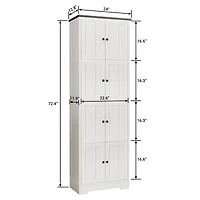 Streamdale Furniture 4-Door Tall Storage Cabinet for Various Rooms