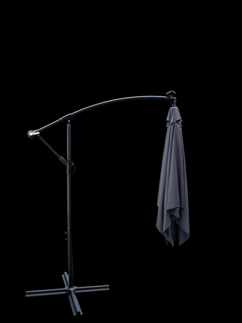 Streamdale Solar Powered Led Patio Umbrella with Crank & Base