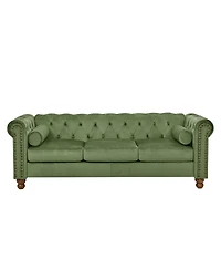 Streamdale Green Velvet Chesterfield Sofa - 3 Seater