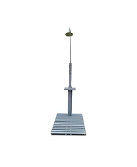 Simplie Fun Outdoor Garden Pool Shower With Chassis Board, For Swimming Pool, Patio, Terrace, Garden, Wood