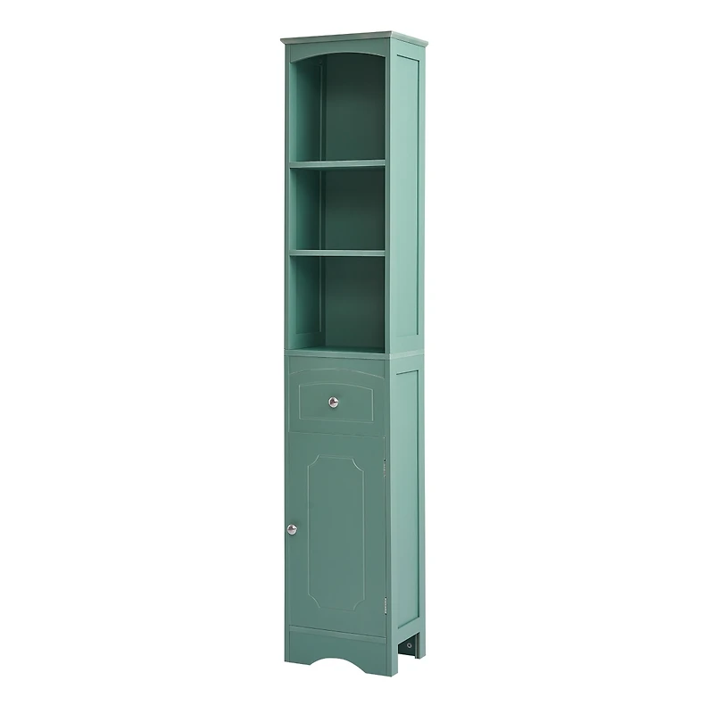 Streamdale Tall Bathroom Cabinet w/ Drawer & Adjustable Shelf