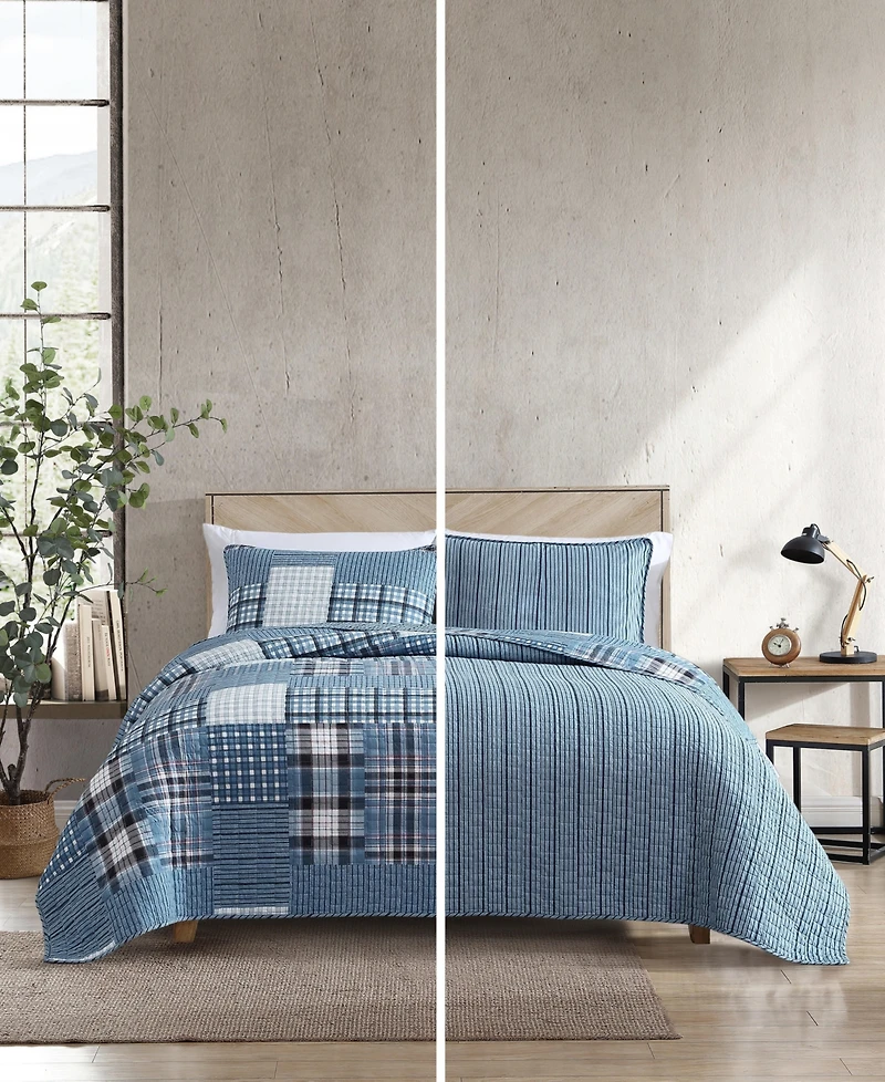 Eddie Bauer Hawthorne Reversible 3 Piece Quilt Set