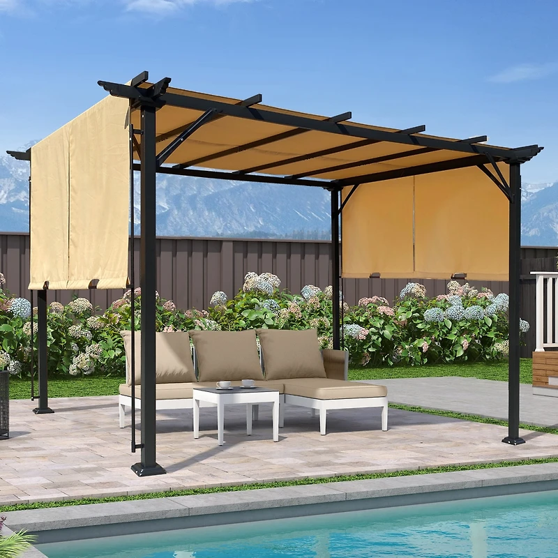Streamdale 9.5x12FT Retractable Canopy Pergola for Outdoor Spaces