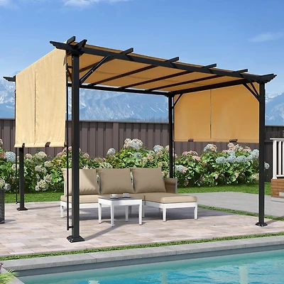Streamdale 9.5x12FT Retractable Canopy Pergola for Outdoor Spaces