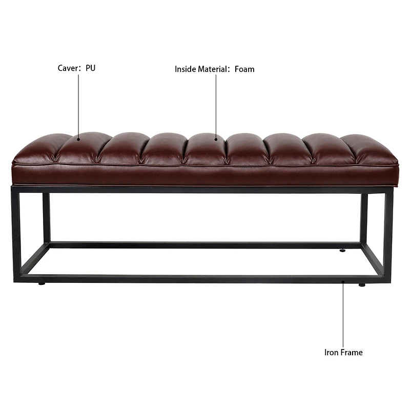 Streamdale Metal Base Upholstered Bench For Bedroom For Entryway