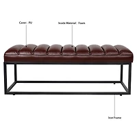 Streamdale Metal Base Upholstered Bench For Bedroom For Entryway