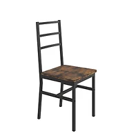 Streamdale Furniture Five-Piece Set Table And Chair With Backrest, Industrial Style, Solid Structure