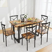 Streamdale Furniture 7-Piece Dining Set for Kitchen and Living Room