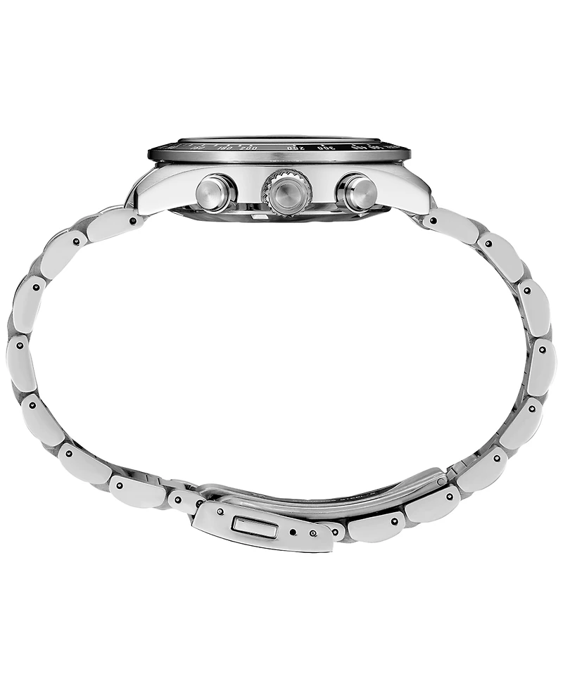 Seiko Men's Chronograph Solar Prospex Speedtimer Stainless Steel Bracelet Watch 41mm