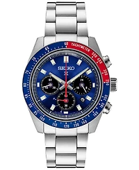Seiko Men's Chronograph Solar Prospex Speedtimer Stainless Steel Bracelet Watch 42mm