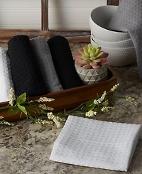 Design Imports Cotton Kitchen Collection Dishtowel Set, 18x26", Assorted Neutrals, 6 Piece