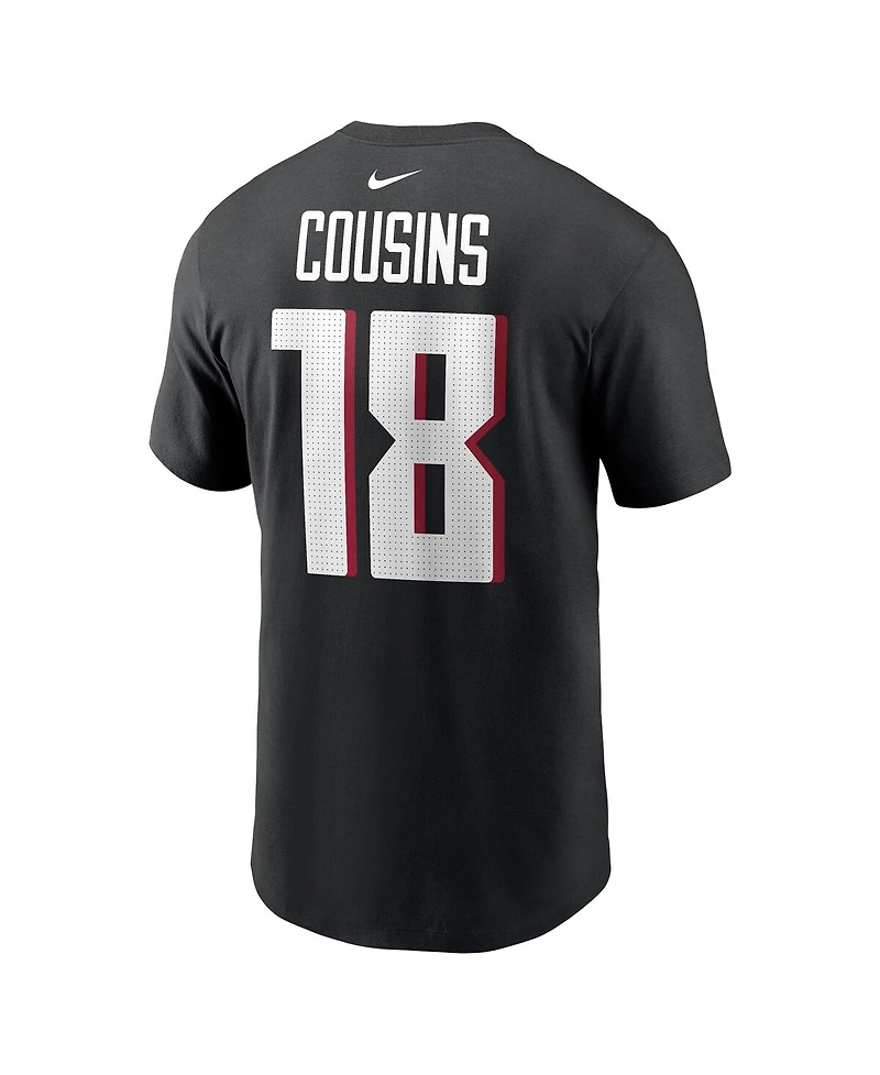 Nike Men's Kirk Cousins Black Atlanta Falcons Player Name Number T-Shirt
