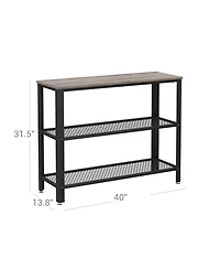 Slickblue Mesh Shelves Hallway Table