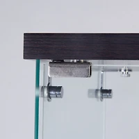 Streamdale One Door Glass Cabinet Glass Display Cabinet With 3 Shelves