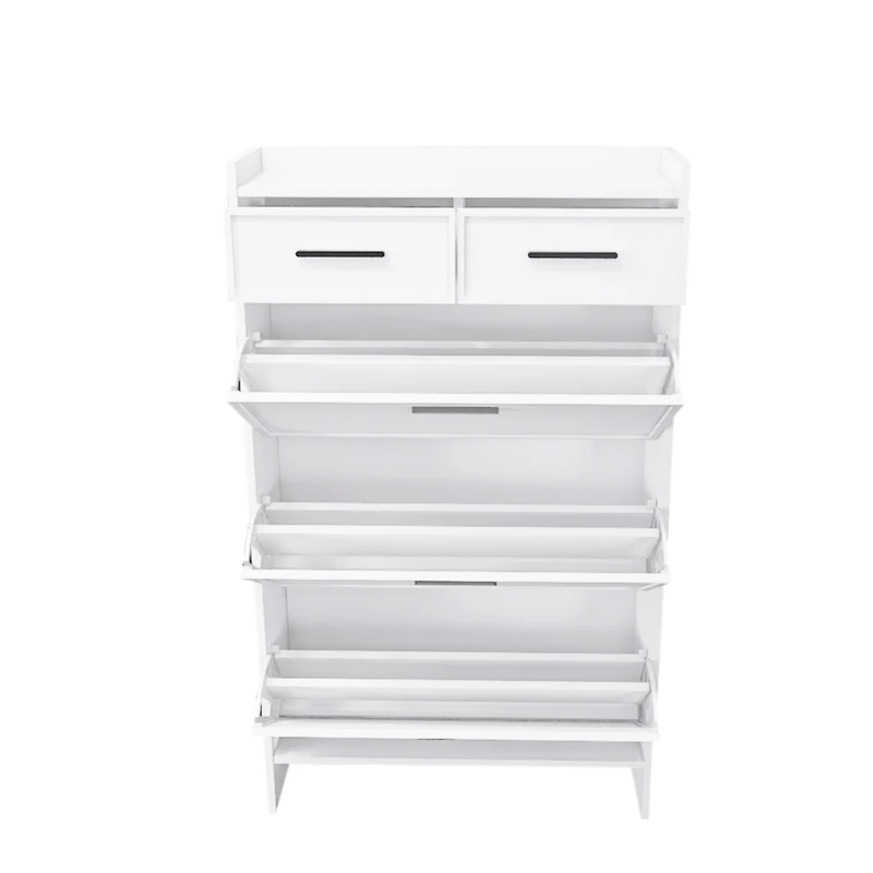 Streamdale Pvc Shaker Door Shoe Rack with 3 Doors and 2 Drawers
