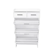 Streamdale Pvc Shaker Door Shoe Rack with 3 Doors and 2 Drawers