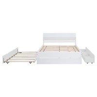 Streamdale Modern Full Bed with Trundle & 2 Drawers