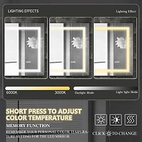 Streamdale Led Bathroom Vanity Mirror w/ Lights, Anti-Fog & Dimming