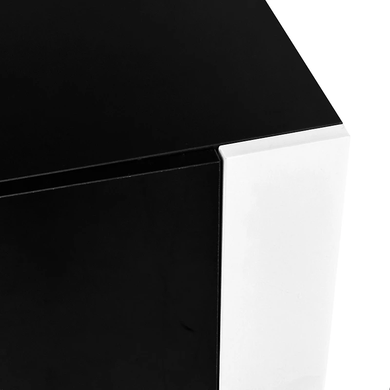 Streamdale High Gloss White Tv Stand with Electric Fireplace