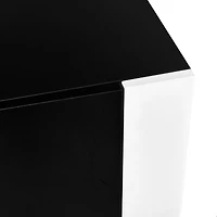 Streamdale High Gloss White Tv Stand with Electric Fireplace