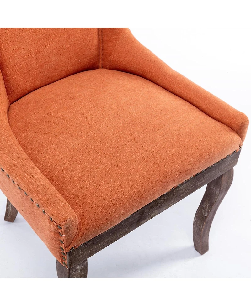 Streamdale Furniture Set of 2 Ultra Side Dining Chairs, Orange