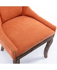 Streamdale Furniture Set of 2 Ultra Side Dining Chairs, Orange