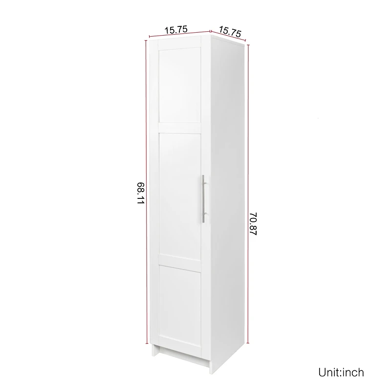 Streamdale White Wall-Mounted Storage Cabinet, 71"H