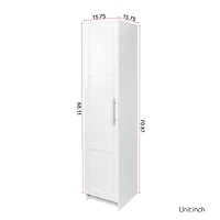 Streamdale White Wall-Mounted Storage Cabinet, 71"H