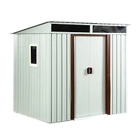 Streamdale 6FT X 5FT Outdoor Metal Storage Shed With Window White