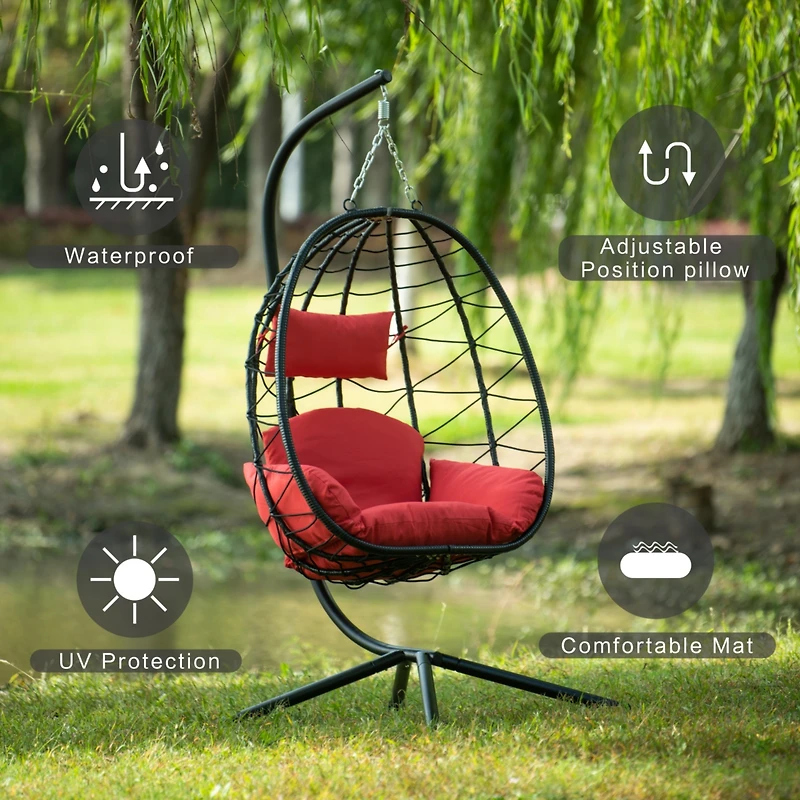 Streamdale Egg Chair with Stand for Indoor and Outdoor Use