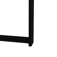 31.29"Modern Retro Splicing Round Coffee Table, Fir Wood Table Top With Black Cross Legs Base