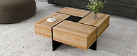 Streamdale Modern Coffee Table with Hidden Storage & Sliding Top