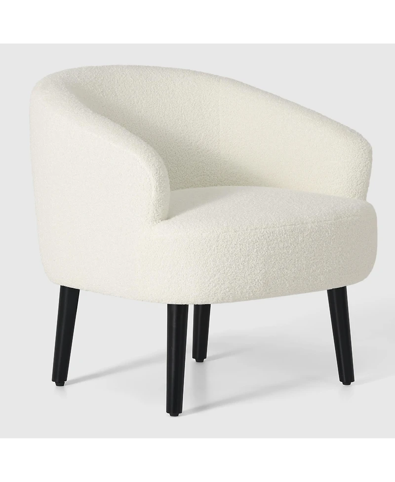 29" Wide Mid Century Modern Club Barrel Accent Armchair