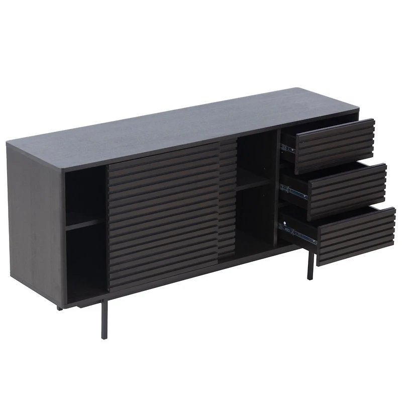 Streamdale Furniture Combo Mid Century Sideboard Buffet Table Or Tv Stand With Storage For Living Room Kitchen