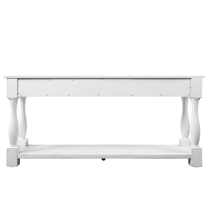 Streamdale 63" Wood Console Table with Drawers & Shelf